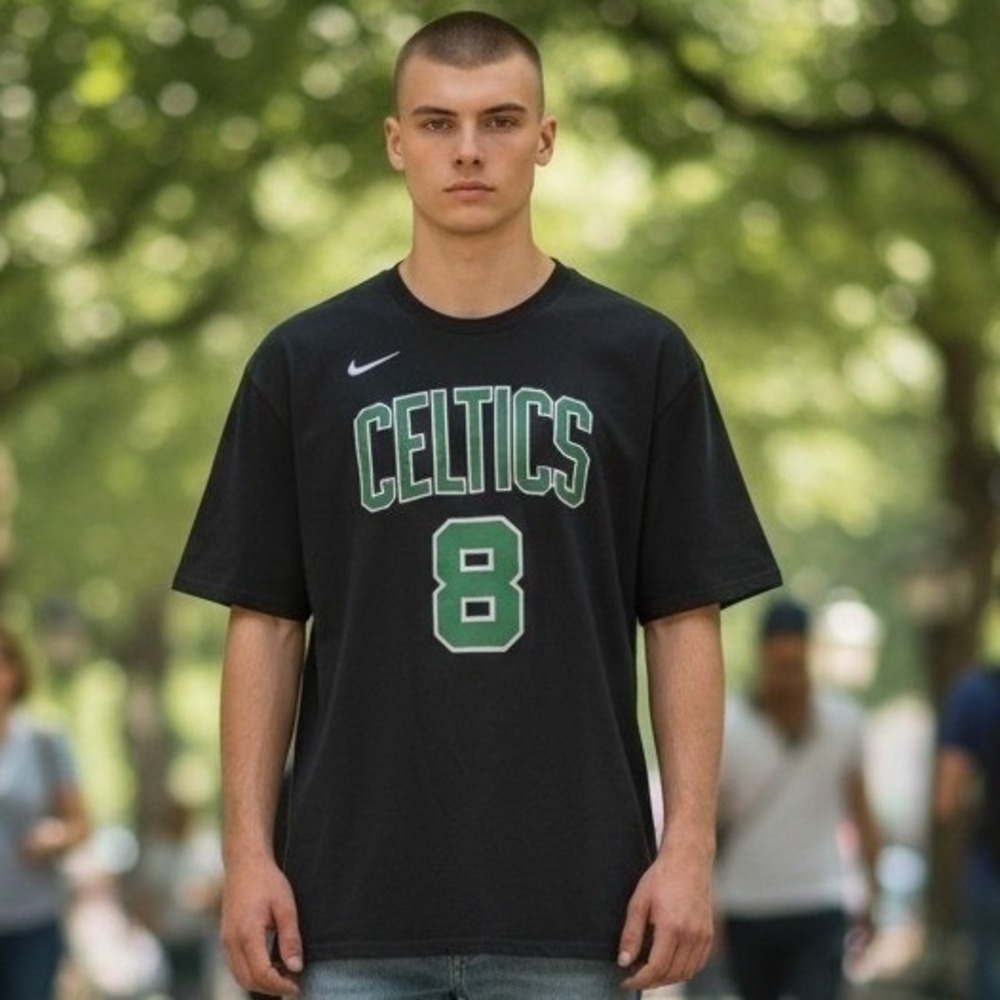 Nike Boston Celtics‎ Kemba Walker #8 Dri-FIT T-Shirt Black Mens Large NBA Tee